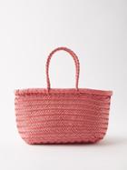 Dragon Diffusion - Triple Jump Mini Woven-leather Basket Bag - Womens - Pink