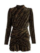 Matchesfashion.com Balenciaga - Draped Velvet Mini Dress - Womens - Black Multi