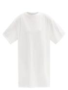 Raey - Recycled-yarn Knee-length T-shirt Dress - Womens - White
