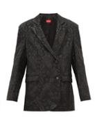 Matchesfashion.com Art School - Oversized Floral Brocade Jacket - Womens - Black
