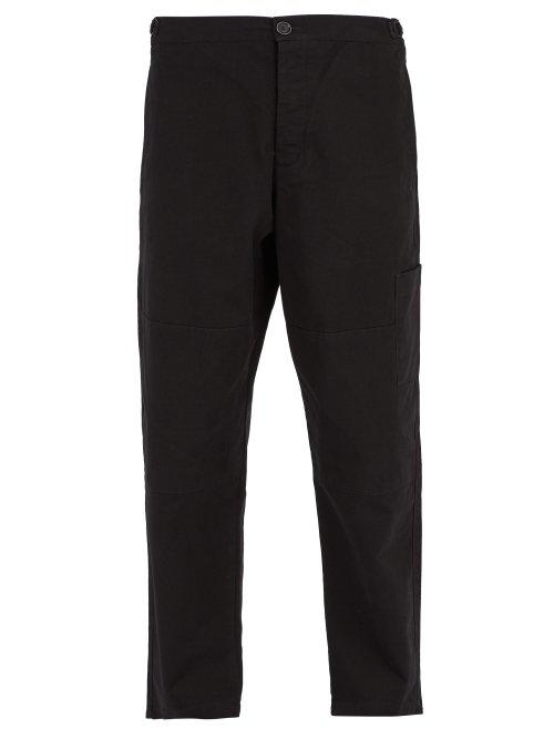 Matchesfashion.com Oliver Spencer - Judo Cotton Twill Trousers - Mens - Black