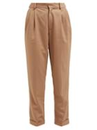 Matchesfashion.com Nili Lotan - Montana Pleated Twill Trousers - Womens - Camel