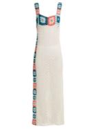 My Beachy Side Bisou Square-neck Crochet-knit Cotton Maxi Dress