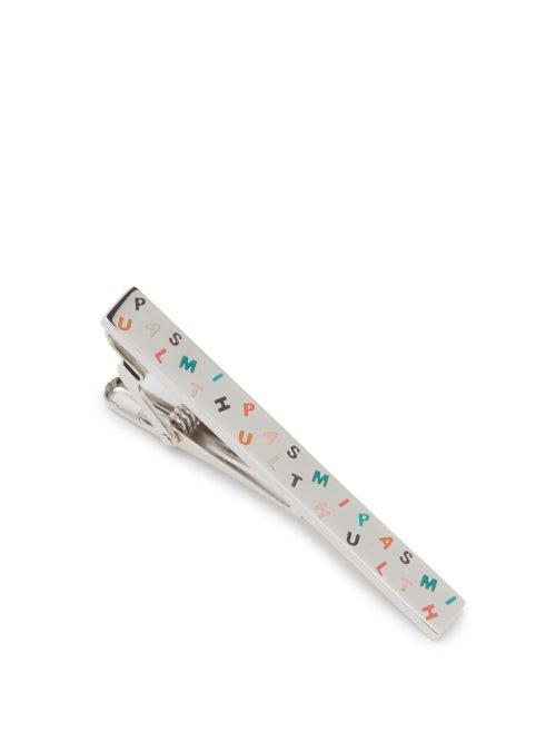 Matchesfashion.com Paul Smith - Resin-logo Metal Tie Clip - Mens - Silver Multi