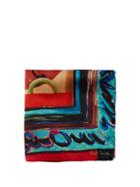 Matchesfashion.com Paul Smith - Artistic Cardboard Print Silk Pocket Square - Mens - Multi