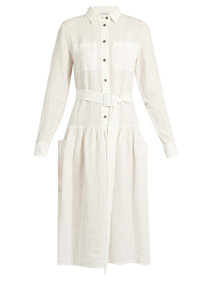 Tomas Maier Dropped-waist Linen Dress