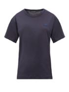 Matchesfashion.com Acne Studios - Nash Face Cotton-jersey T-shirt - Womens - Navy