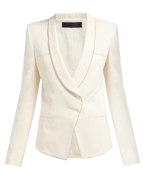 Matchesfashion.com Haider Ackermann - Single Breasted Crepe Blazer - Womens - Cream