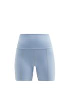 Matchesfashion.com Live The Process - Geometric High-rise Stretch-jersey Cycling Shorts - Womens - Light Blue