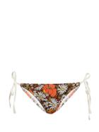Matchesfashion.com Solid & Striped - The Charlotte Floral Print Bikini Briefs - Womens - Orange Print