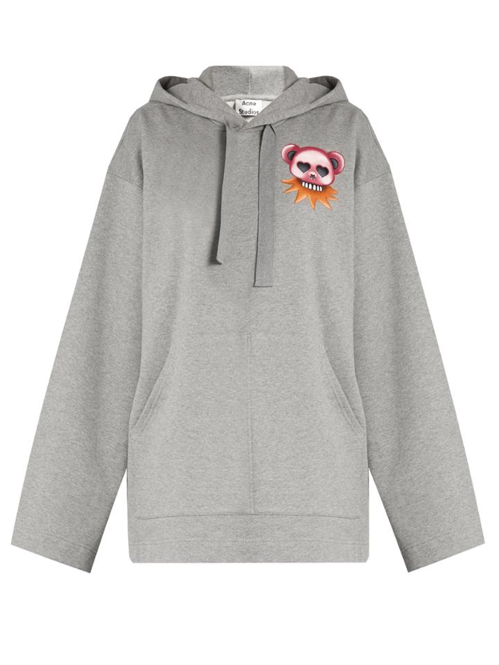 Acne Studios Florida Bears Hooded Cotton Sweatshirt