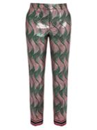 Gucci Wave-jacquard Silk-blend Lam Trousers