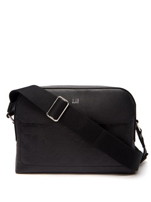 Dunhill - Optical Belgrave Grained-leather Cross-body Bag - Mens - Black