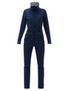 Matchesfashion.com Perfect Moment - Aspen Zigzag-panel Soft-shell Ski Suit - Womens - Navy