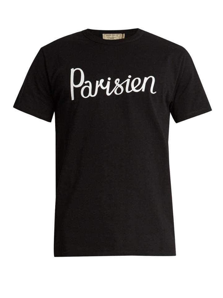 Maison Kitsuné Parisien-print Cotton-jersey T-shirt