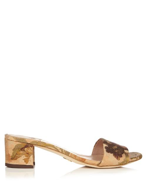 Brother Vellies Solt Jacquard Block-heel Slide Sandals