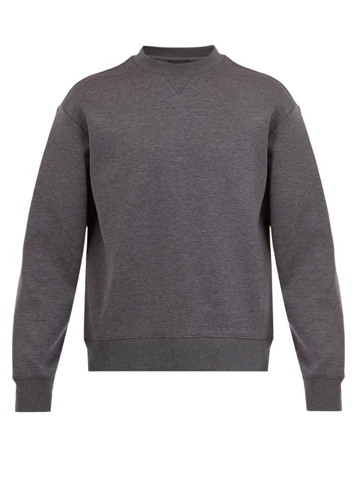 Prada Pintucked-sleeve Cotton-blend Sweatshirt