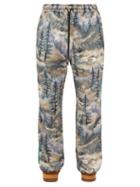 Gucci - X The North Face Printed Jersey Track Pants - Mens - Dark Green Multi