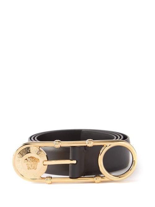 Versace - Medusa-buckle Leather Belt - Mens - Black