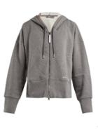 Matchesfashion.com Adidas By Stella Mccartney - Essential Hooded Zip Through Performance Track Top - Womens - Grey