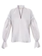 Jonathan Simkhai Ruffled-collar Cotton-poplin Blouse