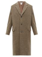 Matchesfashion.com Hope - Area Wool Blend Herringbone Overcoat - Mens - Beige