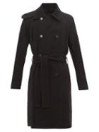 Matchesfashion.com Ann Demeulemeester - Double Breasted Wool Blend Trench Coat - Mens - Black