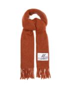 Ladies Accessories Marni - Logo-patch Alpaca-blend Scarf - Womens - Orange