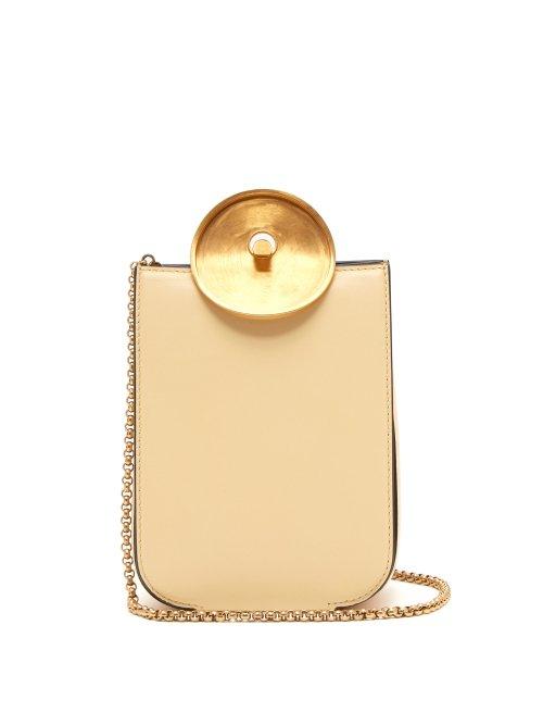 Matchesfashion.com Marni - Monile Leather Cross Body Bag - Womens - Cream