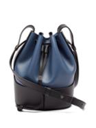 Matchesfashion.com Loewe - Balloon Small Leather Shoulder Bag - Womens - Navy Multi