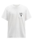 Matchesfashion.com South2 West8 - Circle Horn-print Jersey T-shirt - Mens - White