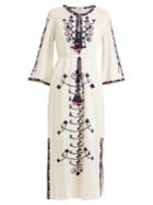 Figue Nadia Embroidered Cotton Dress