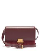 Matchesfashion.com Saint Laurent - Bellechase Leather And Suede Cross Body Bag - Womens - Burgundy