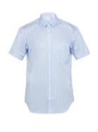 Matchesfashion.com Comme Des Garons Shirt - Striped Cotton Poplin Shirt - Mens - Blue