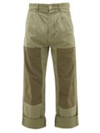 Matchesfashion.com Loewe Paula's Ibiza - Panelled Canvas Trousers - Mens - Khaki