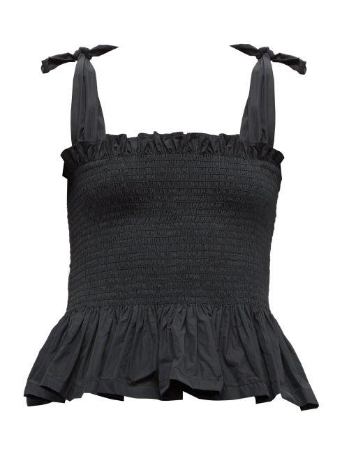 Matchesfashion.com Molly Goddard - Megan Peplum Top - Womens - Black