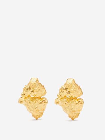 Alia Bin Omair - Levonah Gold-plated Earrings - Womens - Yellow Gold