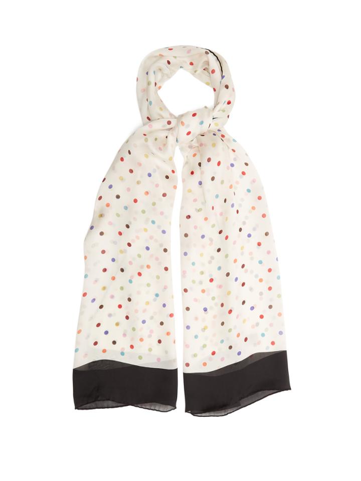Valentino Polka-dot Chiffon Scarf