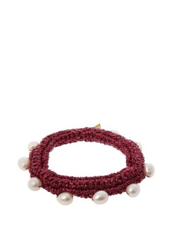 Lucy Folk Pearl Diver Crochet And Pearl Bracelet
