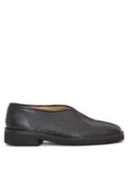 Lemaire - Piped Grained-leather Shoes - Womens - Black