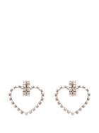 Matchesfashion.com Saint Laurent - Smoking Love Heart Crystal Embellished Earrings - Womens - Crystal