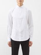 Brunello Cucinelli - Pleated-plastron Cotton-poplin Tuxedo Shirt - Mens - White