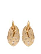 Matchesfashion.com Colville - Crystal Embellished Moulded Drop Earrings - Womens - Gold