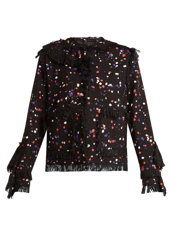 Msgm Splatter-print Cotton-blend Jacket