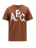 Matchesfashion.com A.p.c. - Dissected Logo Print Cotton T Shirt - Mens - Brown