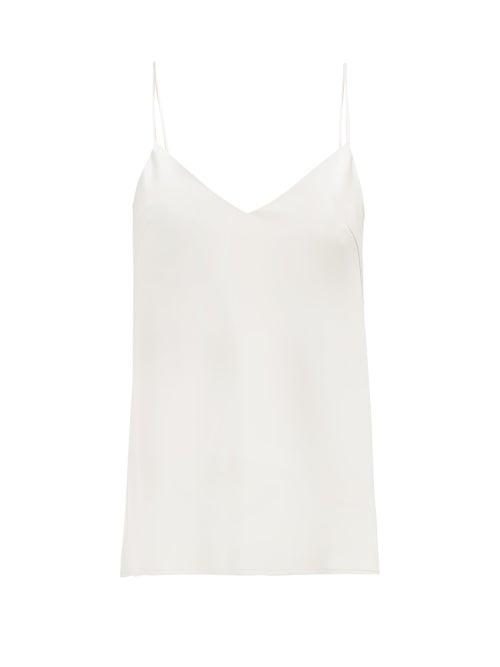 Matchesfashion.com Galvan - V Neck Satin Camisole - Womens - Silver