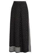 Stella Mccartney Polka-dot Print Wide-leg Silk-crepe Trousers