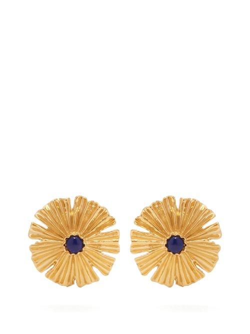 Matchesfashion.com Aurlie Bidermann - Sofia Gold Plated Flower Earrings - Womens - Gold