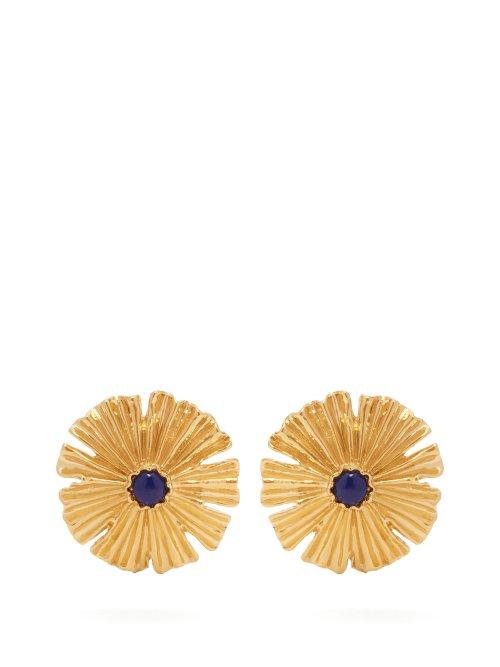 Matchesfashion.com Aurlie Bidermann - Sofia Gold Plated Flower Earrings - Womens - Gold