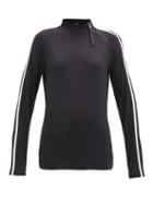 Matchesfashion.com Bogner - Airin Side-zip Long-sleeved Thermal Top - Womens - Black
